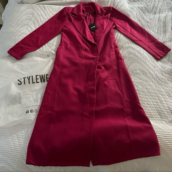 Hot Pink Peacoat - Picture 4 of 5